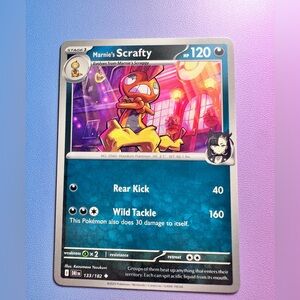marnie’s scrafty - 133/182 (uncommon) — pokemon: destined rivals